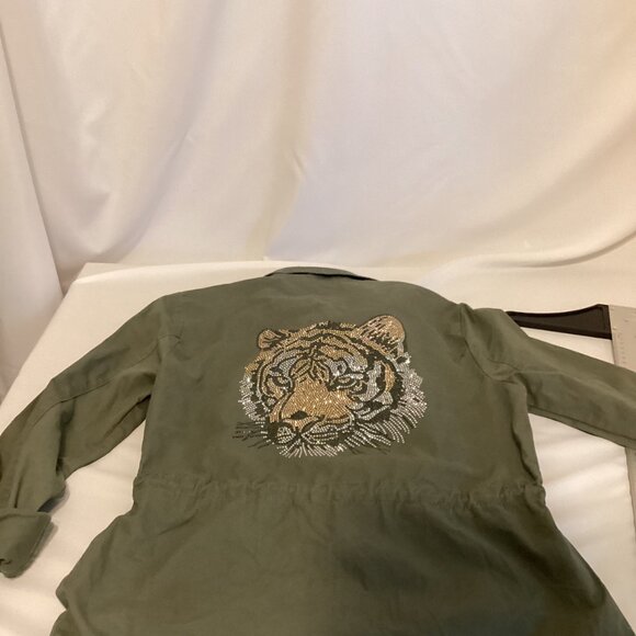Ashley by 26 Intl Olive Utility Jacket NWT Women’s Size S – Tiger Sparkle - Picture 8 of 9